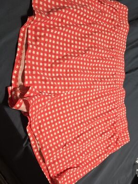 Red and White Pj Lounge Shorts